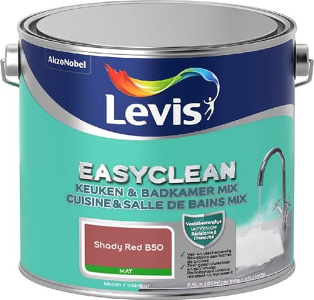 Levis - Easyclean Keuken & Badkamer Mix - Shady Red B50 - Mengverf - 2,5 L
