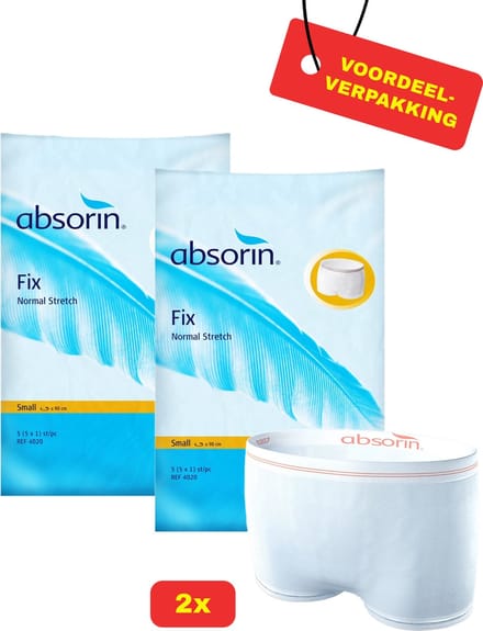 2x Absorin Fix Normal Stretch Maat S - 2x 5 stuks - Voordeelverpakking!