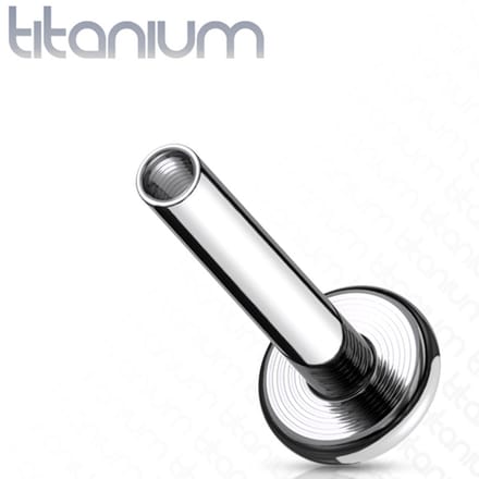 Staafje titanium stud intern 1.2x5 - zilver - LMPiercings
