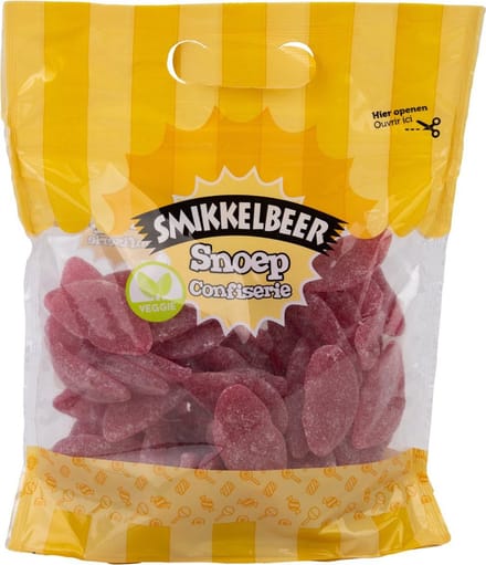 Smikkelbeer Gesuikerde rode lippen 1 kilo