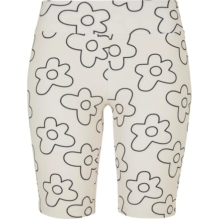 Urban Classics - High Waist All Over Print Tech Korte cycle broek - 4XL - Creme