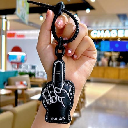 Uitdrukking Kat Sleutelhanger Cartoon Kat Leer Hanger Autosleutelhanger Schattige Tas Accessoires Meisje Cadeau white