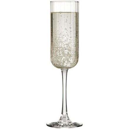 Libbey Linear Champagneglazen - Sektglazen Set - Transparant Geperst Glas - 222 ml - 12 Stuks