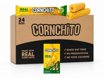 Cornchito Roasted Corn – 24 x 12 Stuks – Knapperige Maisstick – Gebakken – Halal – Glutenvrij – Grootverpakking