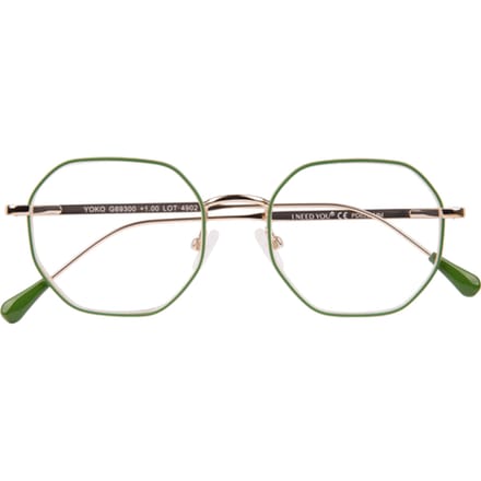 Leesbril I Need You Yoko +1.0 dpt groen-goud