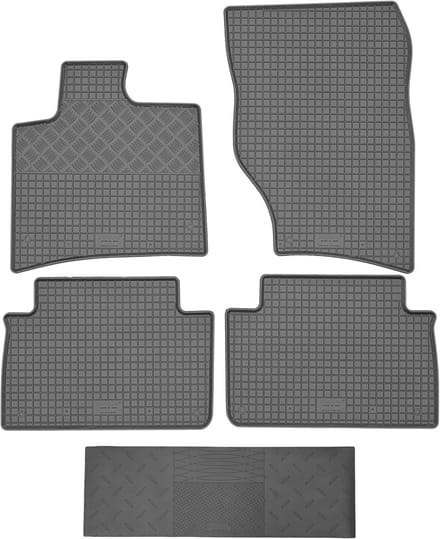 Max-Dywanik Rigum Serie - Rubber Automatten - Audi Q7 - Zwart - Voor en Achter
