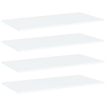 vidaXL - Wandschappen - 4 - st - 80x40x1,5 - cm - bewerkt - hout - wit