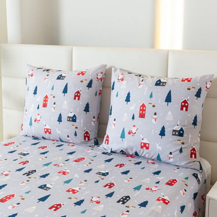 Cotton Market - Dekbedovertrek Set - Grijs - 140x200 cm - Microvezel/Katoenmix & Ritssluiting