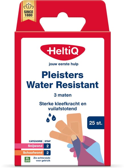 Heltiq Pleisters water resistant 3 maten 25 Stuks