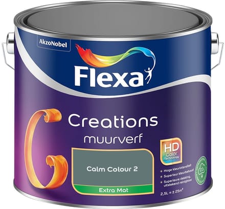 Flexa - Creations Muurverf Extra Mat - Calm Colour 2 - Mengverf - 2,5 L