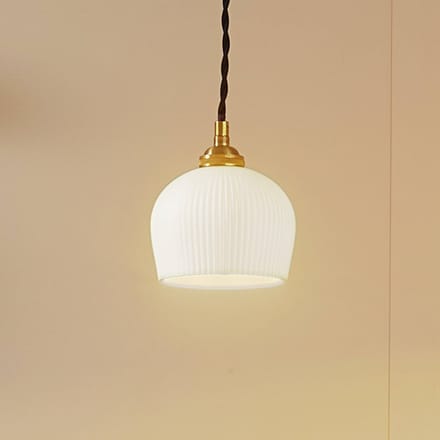 Lindby - hanglamp - 1licht - Keramiek, ijzer - H: 9.5 cm - E14 - wit