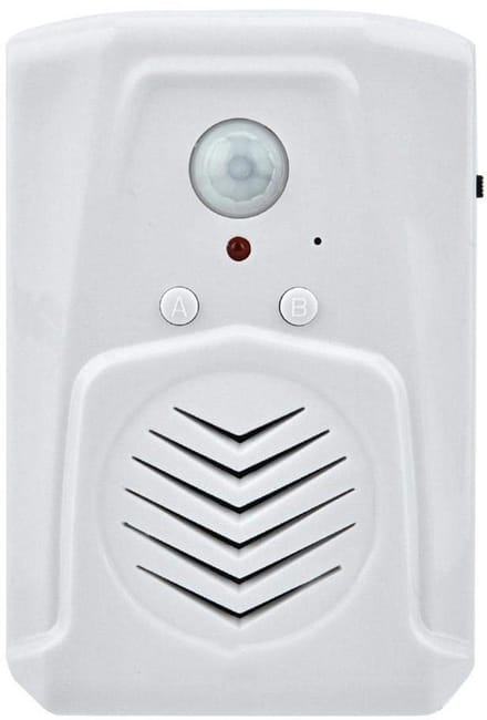 Allecto - Bewegingssensor Deurbel - USB Aangedreven Alarm - MP3 Geluid - Draadloos - Deurbel Beveiliging - Buitenhuis - Wit