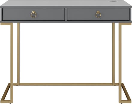 Camila-Schrijftafel - 2-Laden - Grafietgrijs