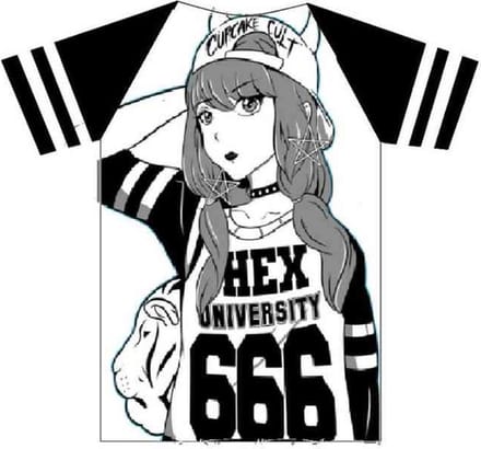 Cupcake Cult - HEX UNIVERSITY Dames Tshirt - S - Zwart