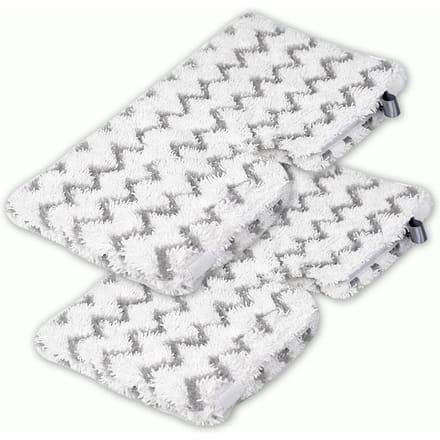 Lot de 4 tampons de rechange pour vadrouille à vapeur en microfibre, accessoires de vadrouille rectangulaires lavables de remplacement 2 PCS gris