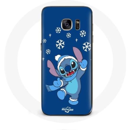 Coque pour Samsung Galaxy S6 edge Stitch neige Noël bleu