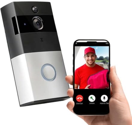 Videodeurbel met wifi, 720p HD-camera en nachtzicht