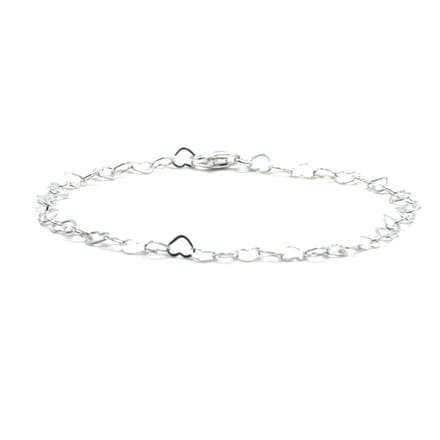 Heaven Eleven - Dames - armband - fijn - 925 - zilver - hartjes - verstelbaar