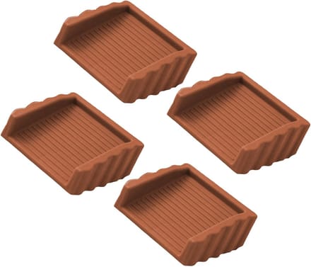 Deurstoppers Rubber - Deurwiggen Set - Deur Stabiliseren - Dubbele Winddichte Functie - 4 stuks - Koffie Kleur