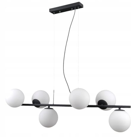 Raddi Hanglamp Zwart 6-Lichts Glas - Modern Design