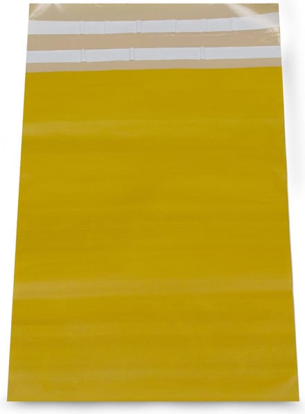 Plastic Verzendzakken 35x45+8cm Oker geel (250 st.) | mailingbags