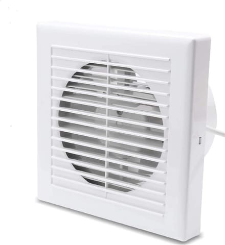 Badventilator met Vochtsensor en Nalooptijd, Stille Wandventilator 100 mm