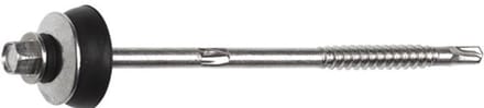 Dak & Gevel - Golfplaatbout - 6,5 x 180mm - RVS - Deeldraad (100 stuks)