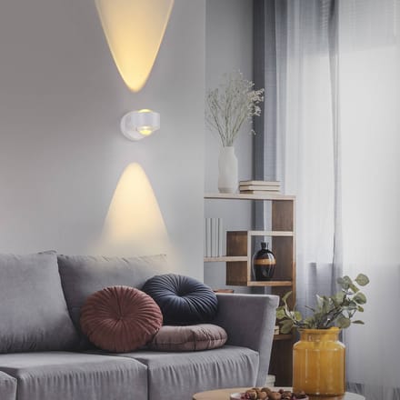 JUST LIGHT. GmbH JUST LIGHT. LED wandlamp op accu Chia, wit, ijzer, 3.000 K