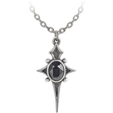 Alchemy Gothic - Gothic Halsketting - Alchemy Gothic Star Ketting - zwart-zilverkleurig