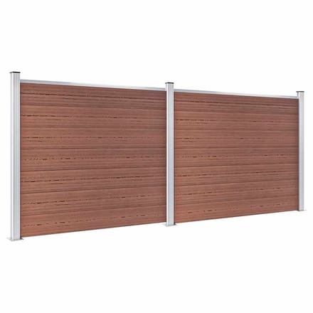 vidaXL - Schuttingpanelenset - 353x146 - cm - HKC - bruin