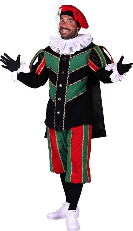 Piet ribfluweel met cape "Pamplona maat L
