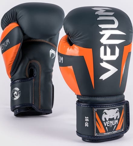 Venum Elite (Kick)Bokshandschoenen Navy Zilver Oranje