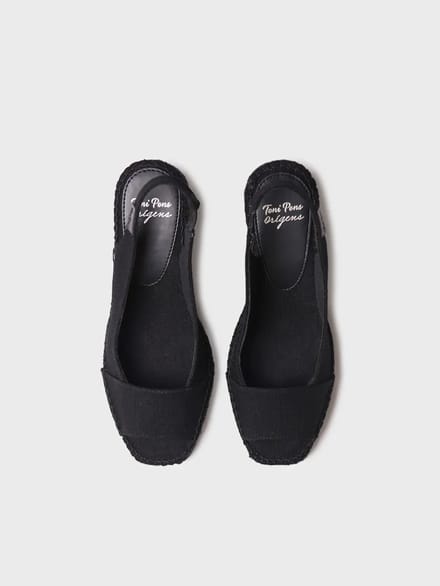 Espadrille met sleehak voor dames van geverfd jute | FIORE