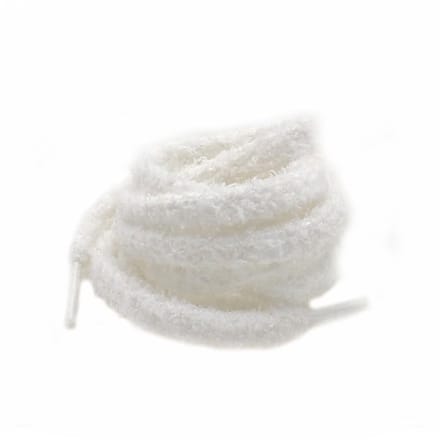 JHUBERS- Schoenveters 100 cm - Elastische Veters - Pluche Veters - Rond - Wit - 8 mm Diameter
