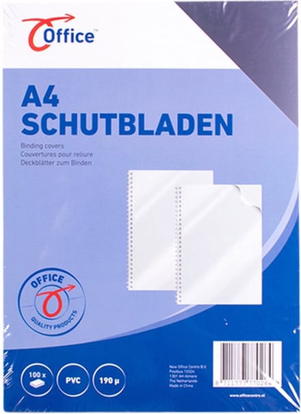 Schutblad office a4 100 stuks 190u pvc officecenter