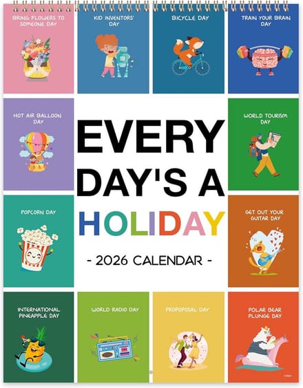 Verticale Wandkalender 2026 - Jaarkalender met Dagelijkse Vakantiedagen - Groot Formaat 20x33 Inch