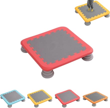 Vierkante Trampoline - Mini Trampoline Rebounder - Binnen Trainen - Stabiel Frame - 65 x 65 cm - Rood