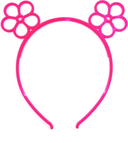 Diadeem met oren van bloemen roze - kinderfeestje - verjaardag