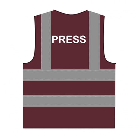 Press hesje RWS bordeauxrood