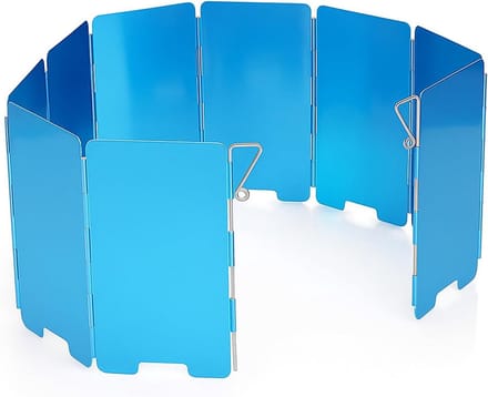 Opvouwbaar Windscherm voor Kampeerfornuis - 9 Platen Aluminium
