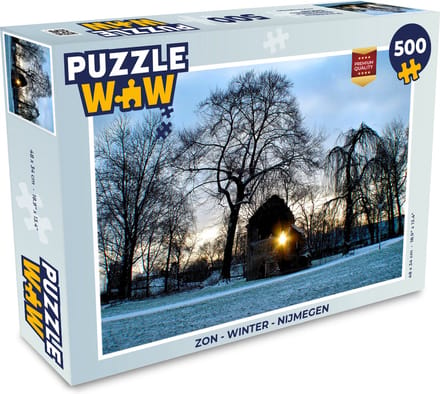 Puzzel Zon - Winter - Nijmegen - Legpuzzel - Puzzel 500 stukjes