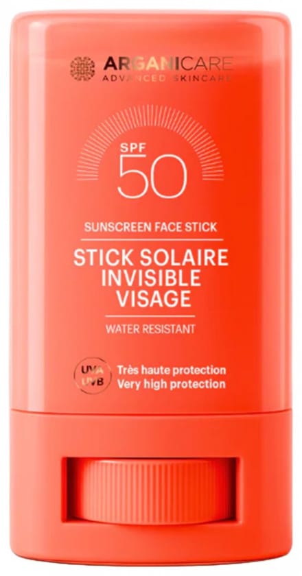 Arganicare Onzichtbare Zonnebrandstick voor het Gezicht SPF50 15 g