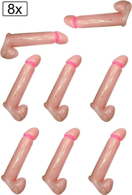 8x Penis opblaasbaar 1 meter