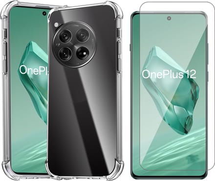 Hoesje geschikt voor Oneplus 12 - Screenprotector Glas - Shockproof Transparant