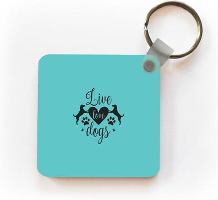 Sleutelhanger - Uitdeelcadeautjes - Quotes - Live love dogs - Spreuken - Hond - Plastic