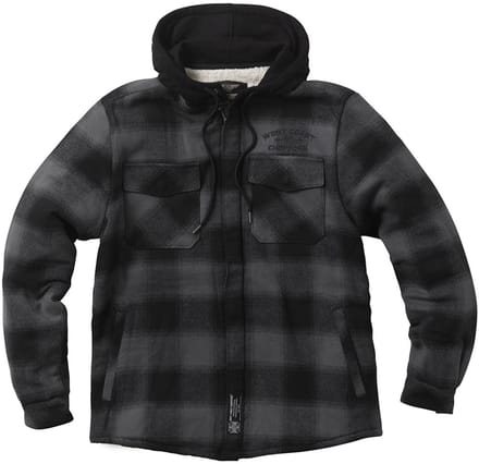 West Coast Choppers Hell Bent Flannel Jas Met Capuchon Zwart XL Man