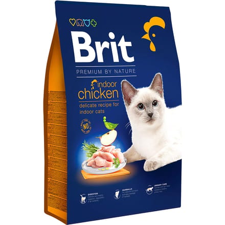 8kg Brit Premium by Nature Cat Indoor kippenvoer droog