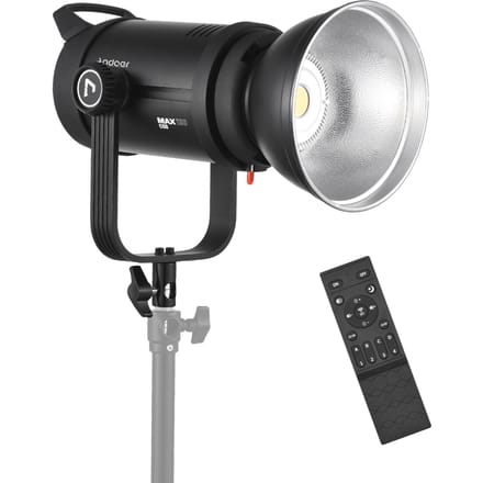 Andoer MAX 100 100W COB LED-videolamp Studiofotografie Invullicht 5600K Continue verlichting EU Plug gray