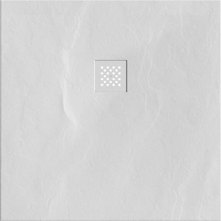 Brauer Douchebak Asteroid 90x90cm incl. antislip en antibacterieel mineraalmarmer mat wit