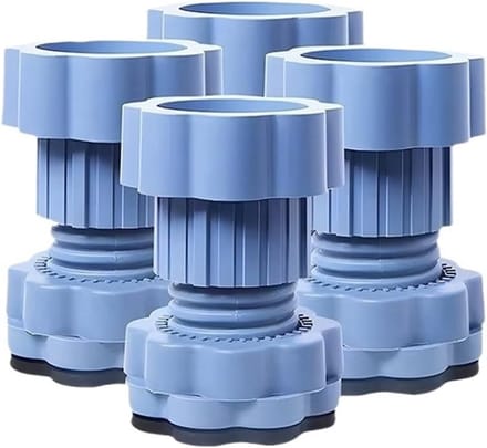 Wasmachine Voetkussens - Apparaat Stabilisatoren - Trillingen Dempen - Verstelbare Hoogte - 7cm Diameter - Grijs